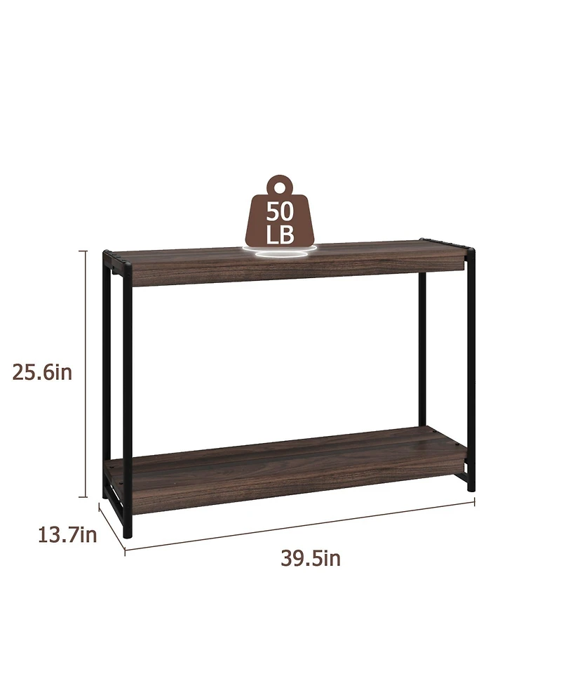 homfan 39.5-Inch Console Table - Slim Sofa and Entryway with Storage, Easy Assembly