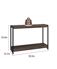 homfan 39.5-Inch Console Table - Slim Sofa and Entryway with Storage, Easy Assembly