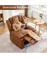 homfan Oversized Recliner Chair for Adult,150degree(s)Recliner Chairs Ergonomic Nursery Chairs, Extra Wide Manual Recliners,
