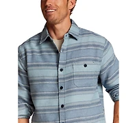 Weatherproof Vintage Men's Stripe Twill Flannel Overshirt Jacket
