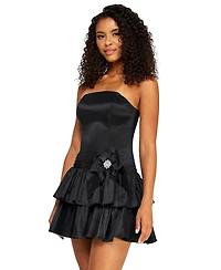 Alex & Sophia Juniors Strapless Dress