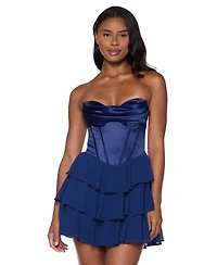 Alex & Sophia Juniors Strapless Dress