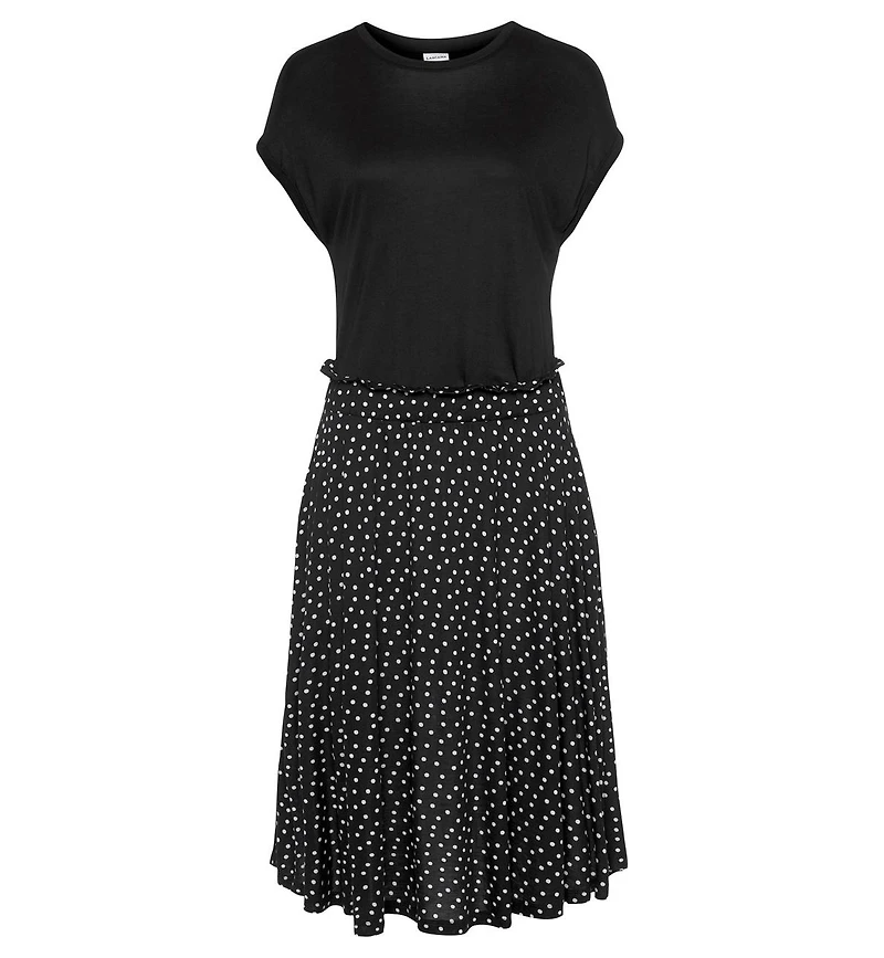 Lascana Women's Polka Dot 2-In-1 Dress
