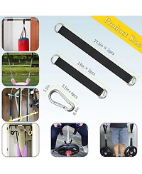 Piscifun 4 Short Straps Tree Swing Hanging Kit Heavy Duty Suspension For Hammock Fitness