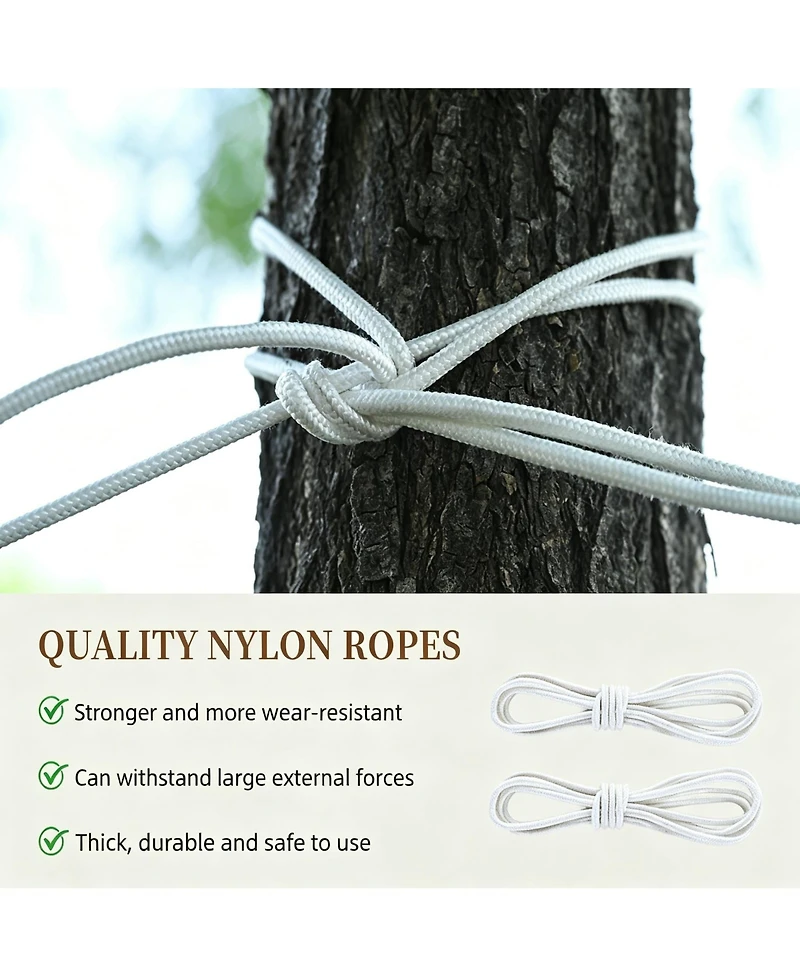 Piscifun Two Person Portable Camping Hammock With Anti Roll Balance Beam Tree Straps 550lbs Capacity