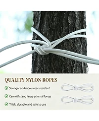 Piscifun Two Person Portable Camping Hammock With Anti Roll Balance Beam Tree Straps 550lbs Capacity