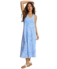 Tommy Bahama Women's Printed V-Neck Swim Cover-Up Dress