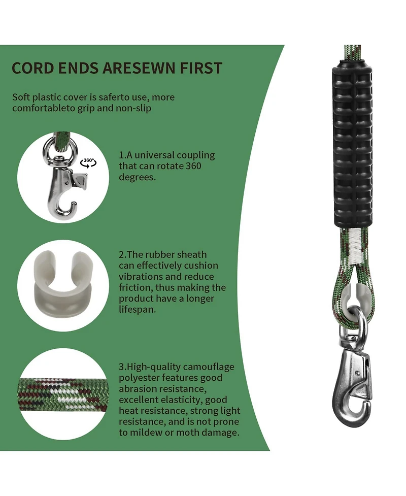 Piscifun Adjustable Heavy Duty Tree Swing Rope Kit For Outdoor Camping Playground