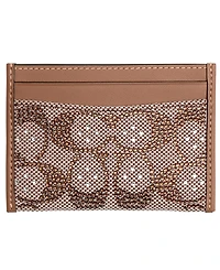 Coach Women's Crystal Signature Jacquard Essential Card Case