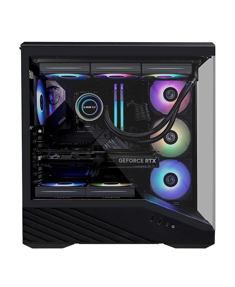 Lian-Li V100 Tempered-Glass Mid-Tower Argb Lighting Atx Case [Compatible with Itx, M-atx, Atx, E-atx Motherboards]