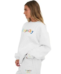 Mayfair Juniors' Classic Crewneck Oversized Graphic Sweatshirt