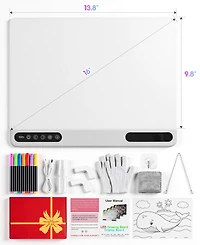 Sugift Rechargeable Neon Led Drawing Board with 7 Light Modes