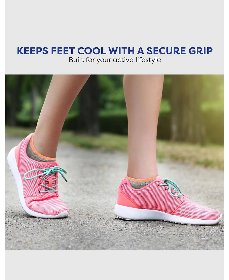 Women's Multicolor No-Show Sports Socks 6 Pack