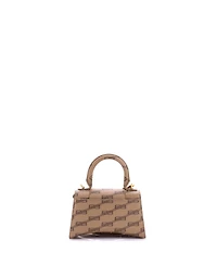 Pre-Owned Balenciaga Xs Hourglass Top Handle Bag Bb Coated Canvas