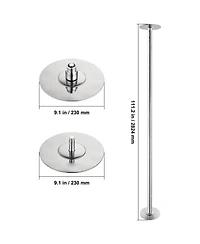 Sevorley Professional Dance Pole Kit, 45mm Spinning and Static Stainless Steel Fitness Pole, Height Adjustable