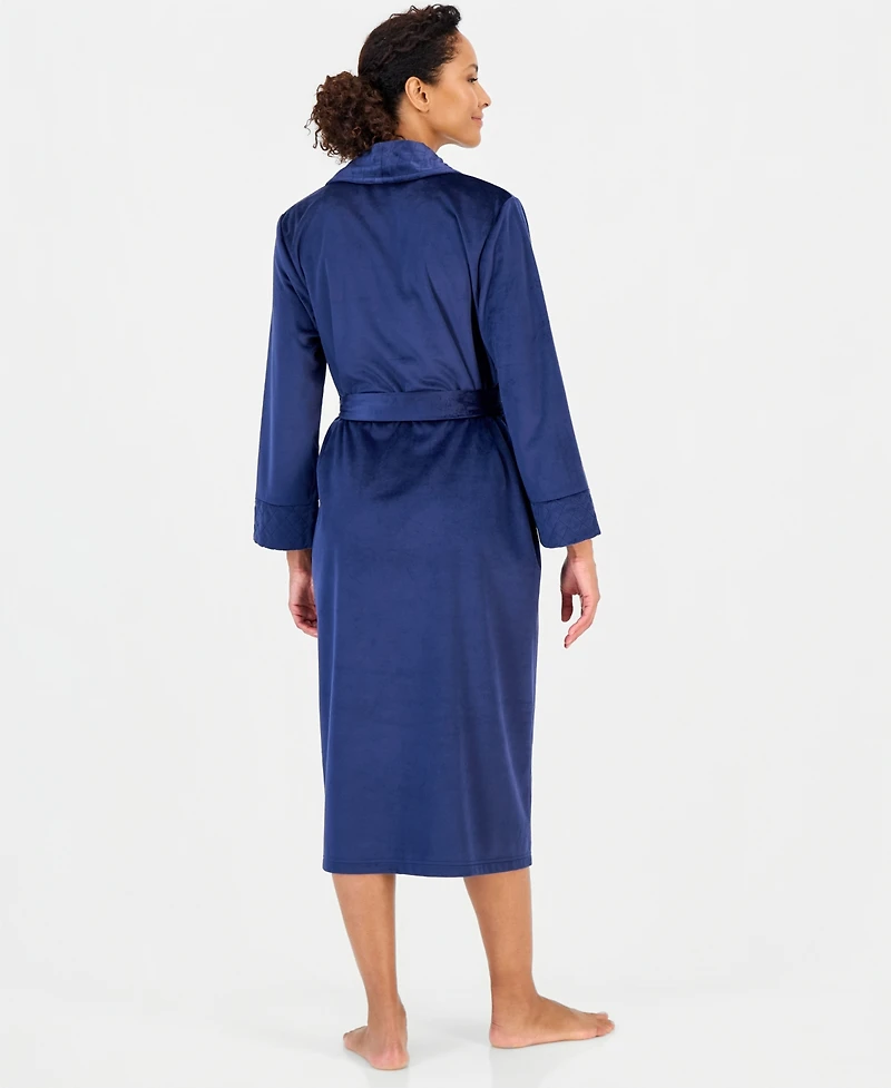 Charter Club Women's Plush Velour Long-Sleeve Robe, Macy's Exclusive