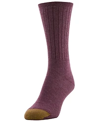 Gold Toe Women's Cotton Comfort Rib Crew Socks, 6-Pack