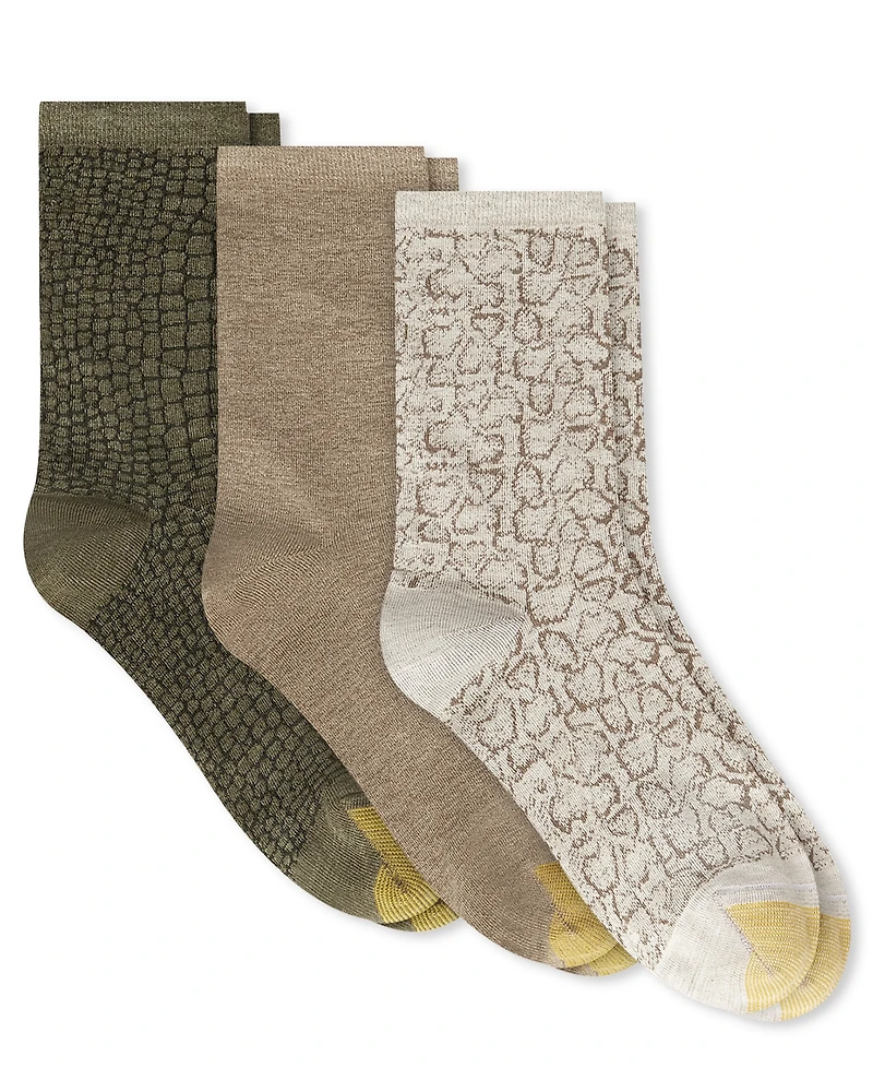 Gold Toe Women's Classic Convertible Short Crew Socks, 3-Pack