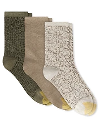 Gold Toe Women's Classic Convertible Short Crew Socks, 3-Pack