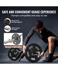 Sevorley Safety Squat Bar Attachment with Shoulder and Arm Pads, 28mm Olympic Bar, 700 lbs Capacity