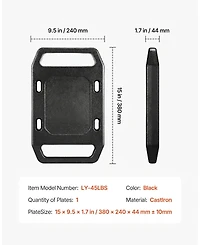 Sevorley 45 lb Cast Iron Ruck Plate, Weight Plate with Handle for Rucking