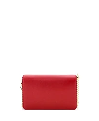 Pre-Owned Prada Chain Wallet Crossbody Saffiano Leather