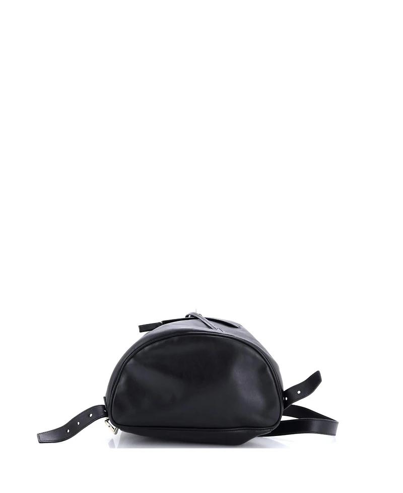 Pre-Owned Prada Medium Front Zip Drawstring Backpack Soft Calf