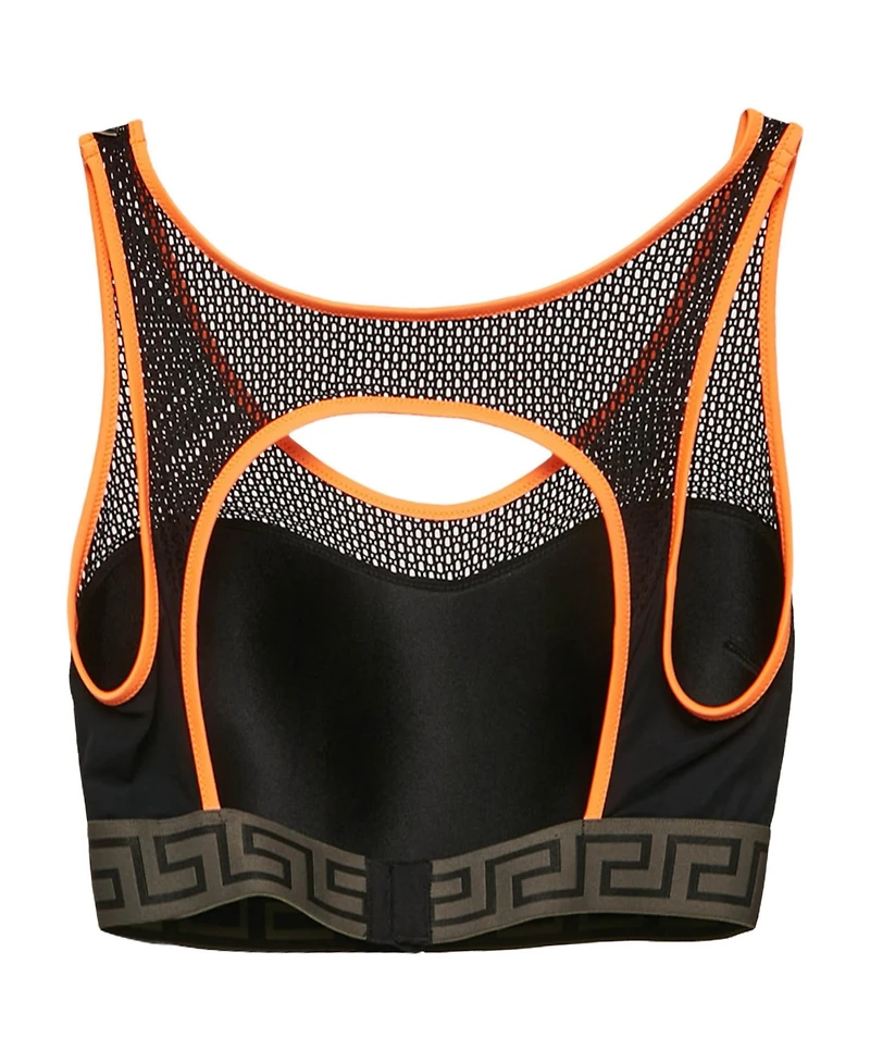 Pre-Owned Versace Women's Underwear Mesh Trim Sports Bra