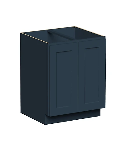 Boyel Living 27 Inch Wide Full Height Door Base Cabinet, Ready to Assemble Kitchen Cabinet with Solid Wood Frame, Soft-Close Slides and Hinges