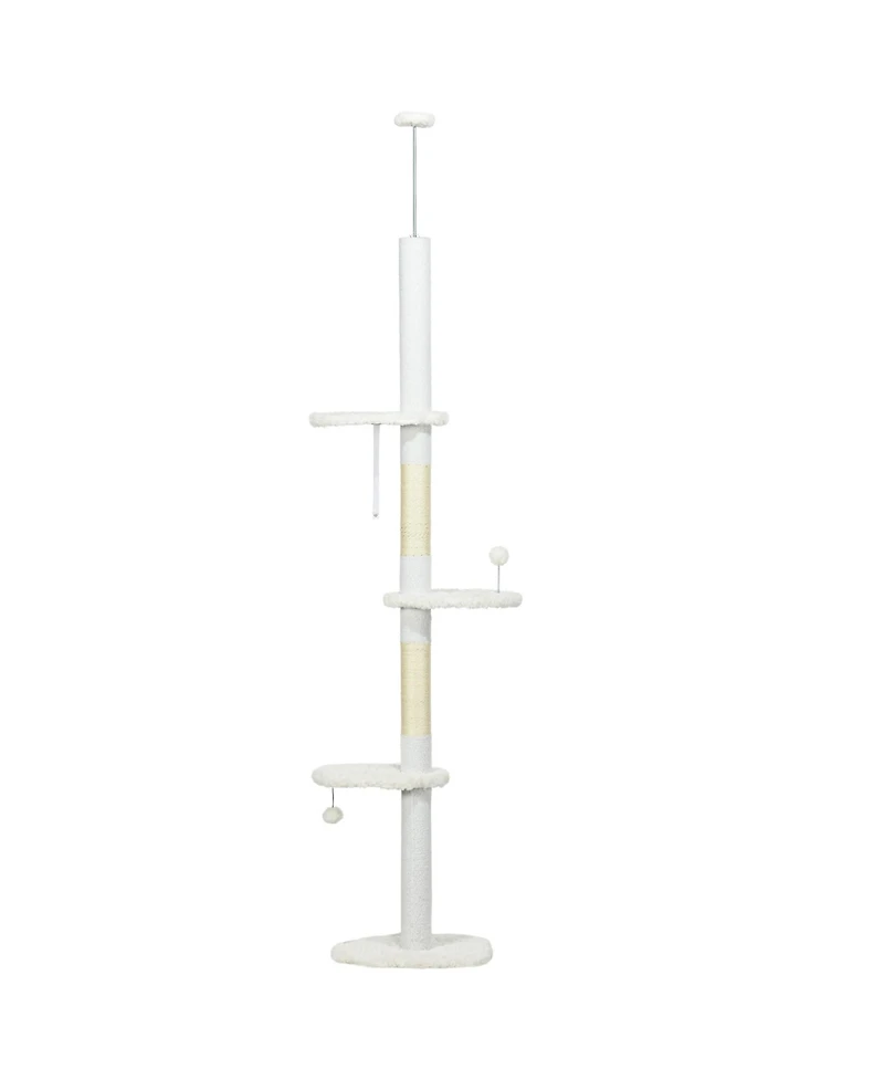 Ruie Floor to Ceiling Cat Tree with Sisal Posts and Cloud Perches
