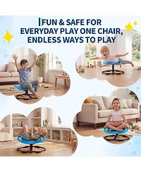 homfan Fluorescent Elephant Sensory Spinning Chair with Handle, 360 degree Quiet Swivel for Autism, Adhd, Spd, Anti-Slip Base, Vestibular Toy