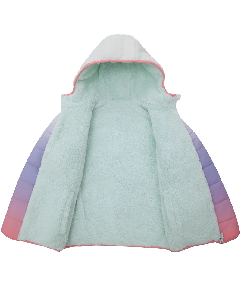 Rokka&Rolla Little and Big Girls' Reversible Fleece Jacket