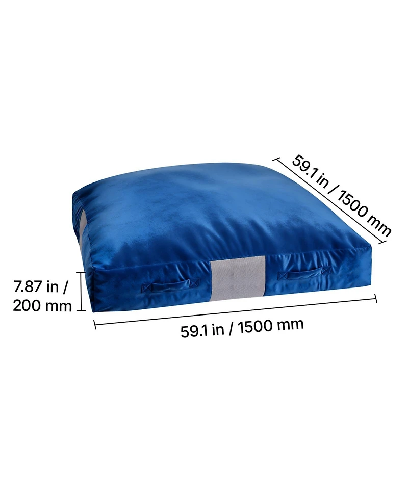 Sevorley Kids Sensory Crash Pad, 5 x 5 ft Foam Landing Mat with Washable Cover