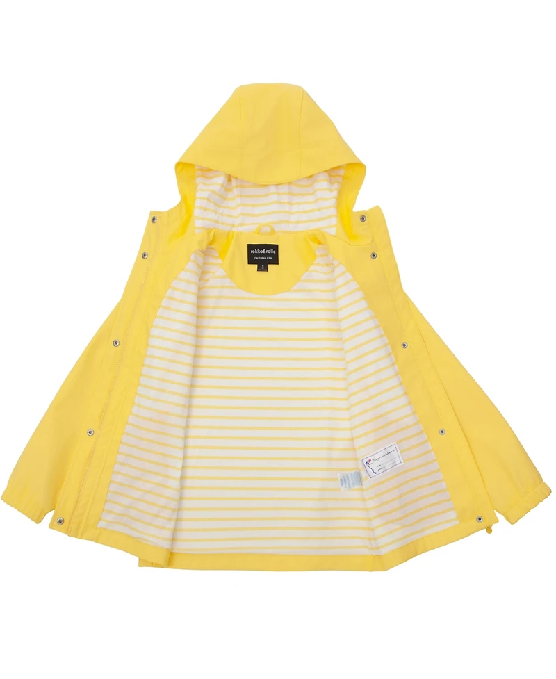 Rokka&Rolla Girls (4 - 18) Waterproof Rain Coat Rubberized Jacket