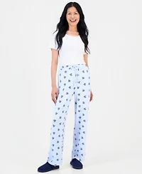 Charter Club Women's Soft Knit Printed Pajama Pants, Created for Macy's