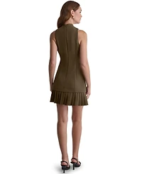 Bcbg Women's Crepe Pleated Hem Shift Dress