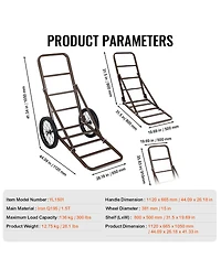 Sevorley Folding Deer Cart, 300 lb Game Hauler with 15-Inch Solid Rubber Wheels