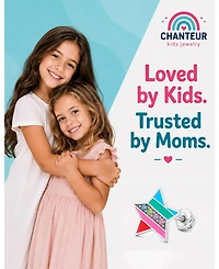 Chanteur Kids Star Hypoallergenic Earrings for Girls with Surgical Titanium Screwbacks