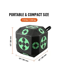 Sevorley Portable Archery Target, 15-Inch Self-Healing Xpe Foam Block with Carry Handle