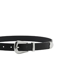 Mango Women's Metal Detail Leather Belt