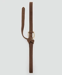 Mango Women's Thin Suede Leather Belt