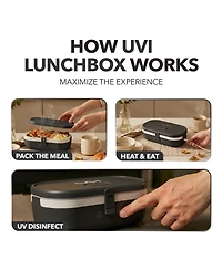 Uvi Plus Self-Heating Lunch Box with Usb-c Cord and Uv Light Sanitizer