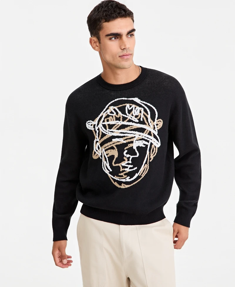 Mode of One Women's Fireside Long-Sleeve Striped Relaxed-Fit Sweater, Macy's Exclusive