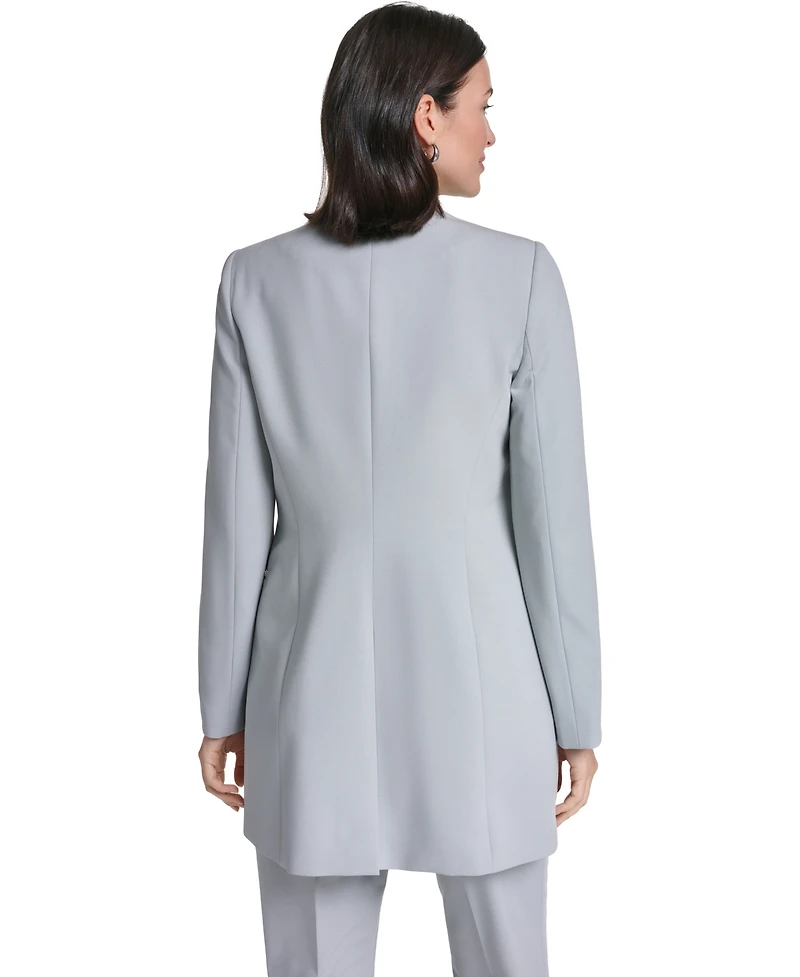 Calvin Klein Women's Collarless Open-Front Long Topper Jacket