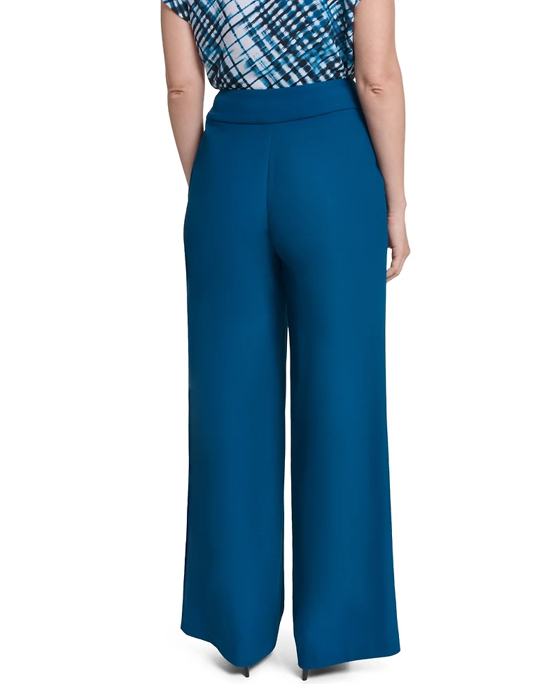 Calvin Klein Women's Whitney High-Rise Wide-Leg Pants