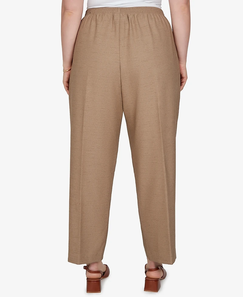 Alfred Dunner Plus Union Square Neutral Woven Pants