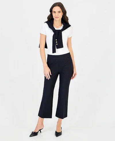 Jm Collection Petite Cropped Kick Flare Pull-On Pants, Macy's Exclusive