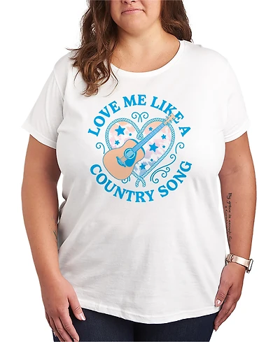 Hybrid Apparel Plus Short-Sleeve Graphic Love Me Like a Country Tee