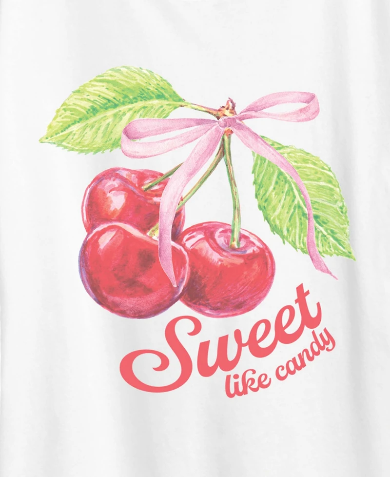 Hybrid Apparel Plus Short-Sleeve Graphic Cherry Sweet Like Candy Tee