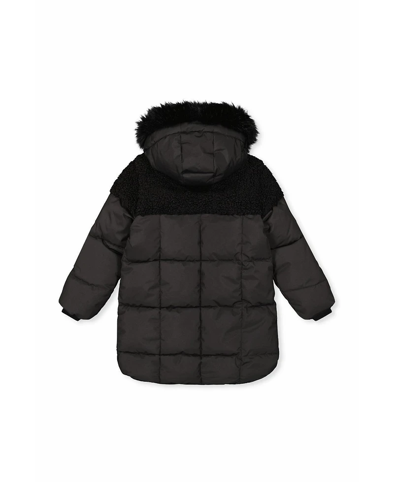 Deux par Deux Little and Big Girl ( size 6 to 14 ) Long Winter Puffer Coat